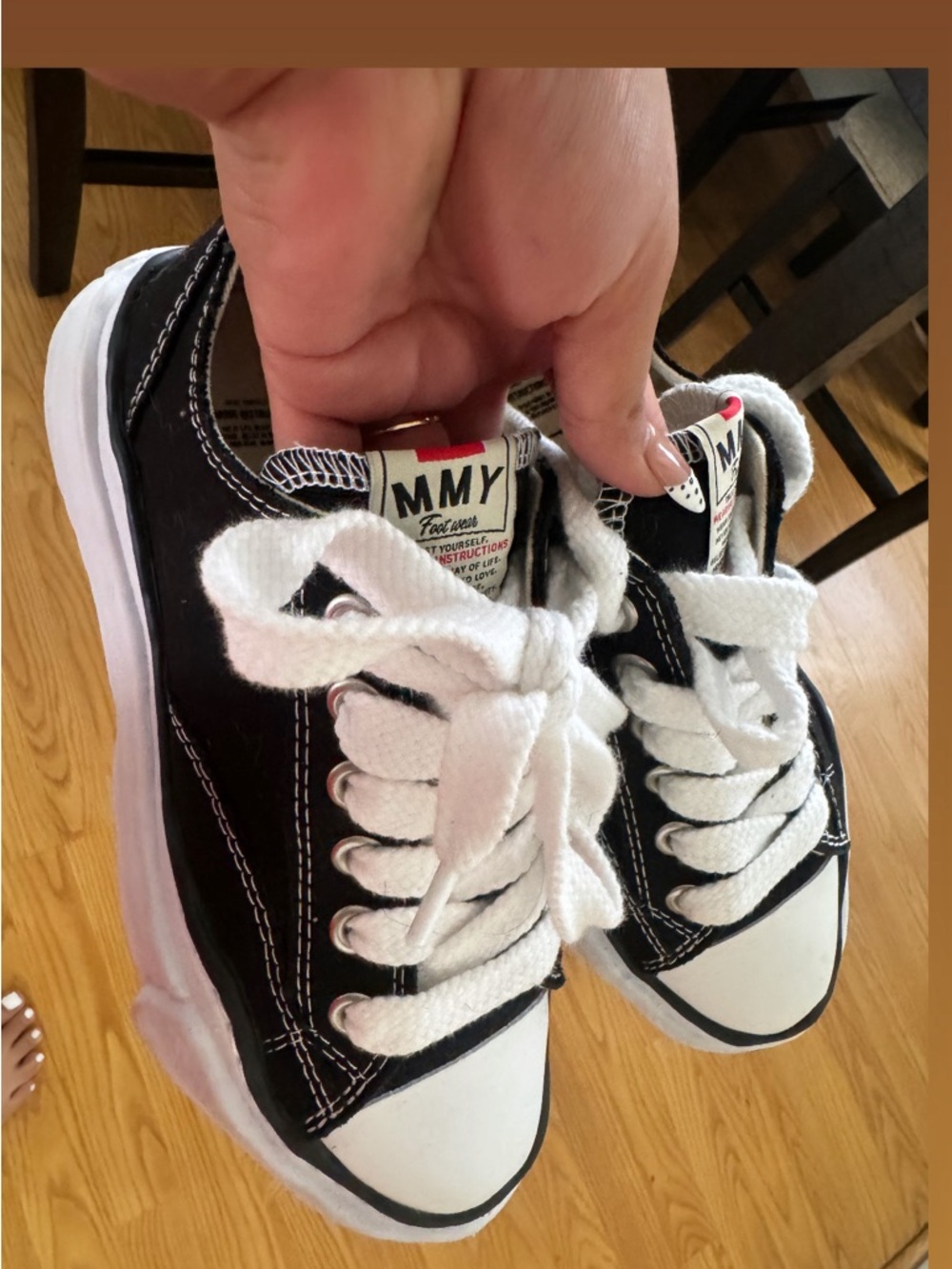 Miharayasuhiro Black and White Low-Top Sneakers